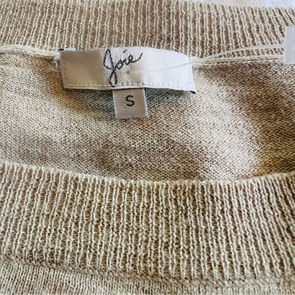 Joie Sweater Top Tan White Size S - Picture 6 of 6